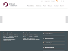 Tablet Screenshot of praevent-centrum.de